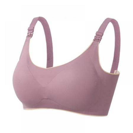

Baywell Seamless Clip Down Push Up Nursing Bra Maternity Bras Inlcuding Extenders & Clips Purple 36/80CD 38/85ABC