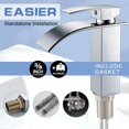 thumbnail image 5 of Elegant Modern Brass Waterfall Bathroom Faucet with Hot and Cold Water Controls, 5 of 5