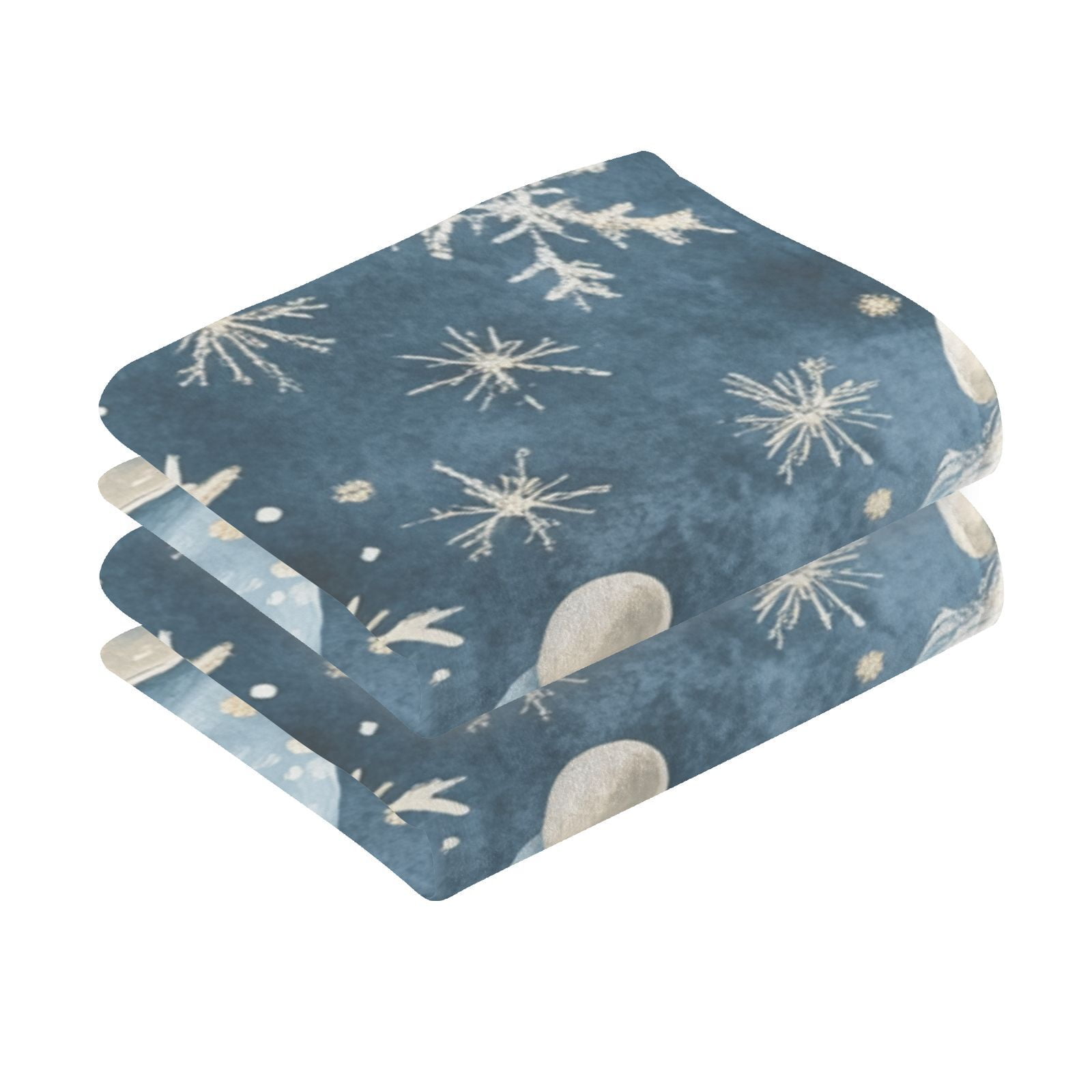 Gnomes Star Snowflakes Hand Towels Cotton Bath Towels Large Face Towels Absorbent for Bathroom 2 Packs