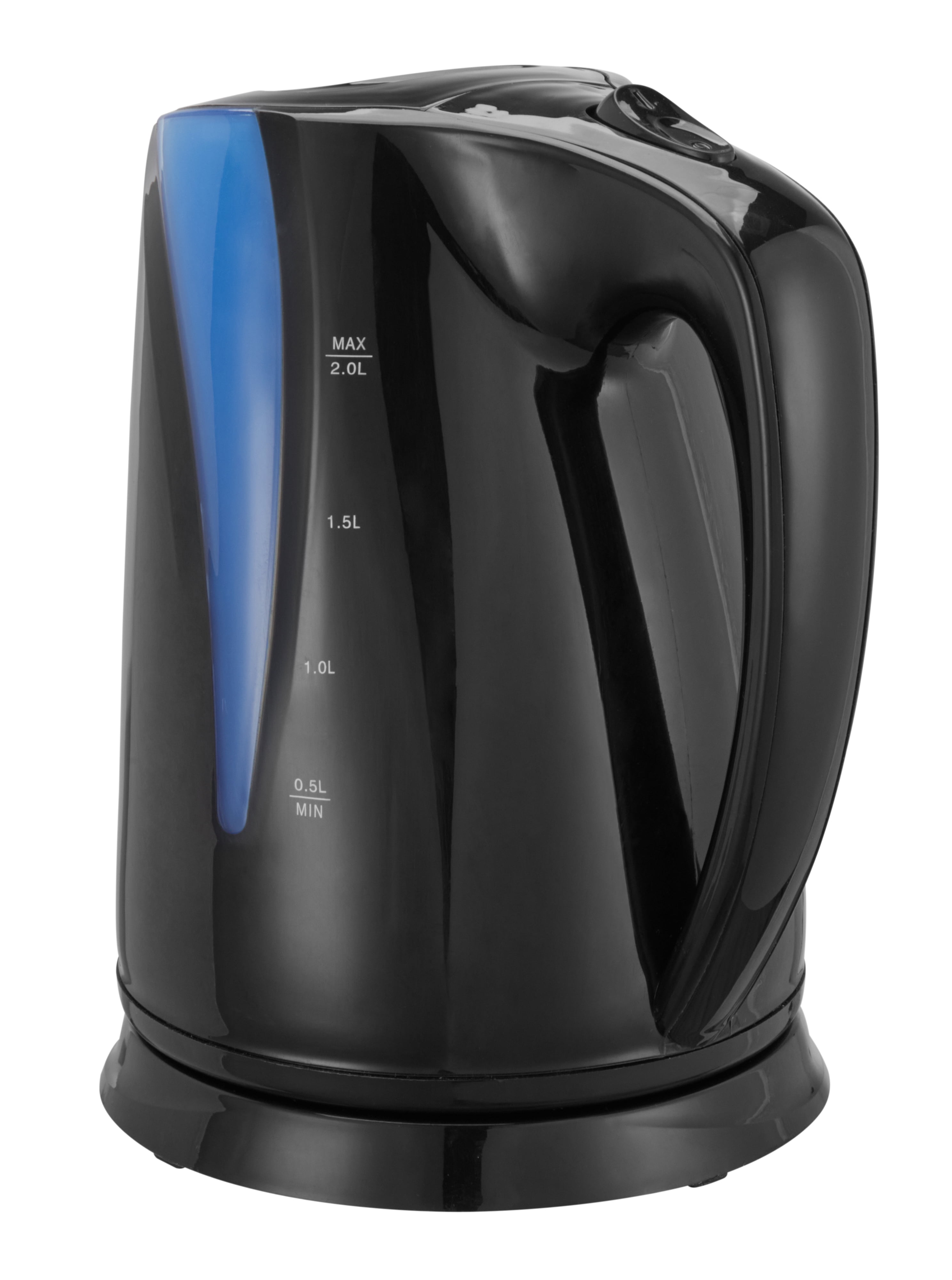 Emerald Plastic Electric Kettle, Countertop Tea Kettle Water Boiler Heater, 2L, Black