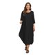 thumbnail image 5 of Vestido largo informal de algodón de manga larga para mujer, holgado, de talla grande, irregular, estilo jersey., 5 of 7