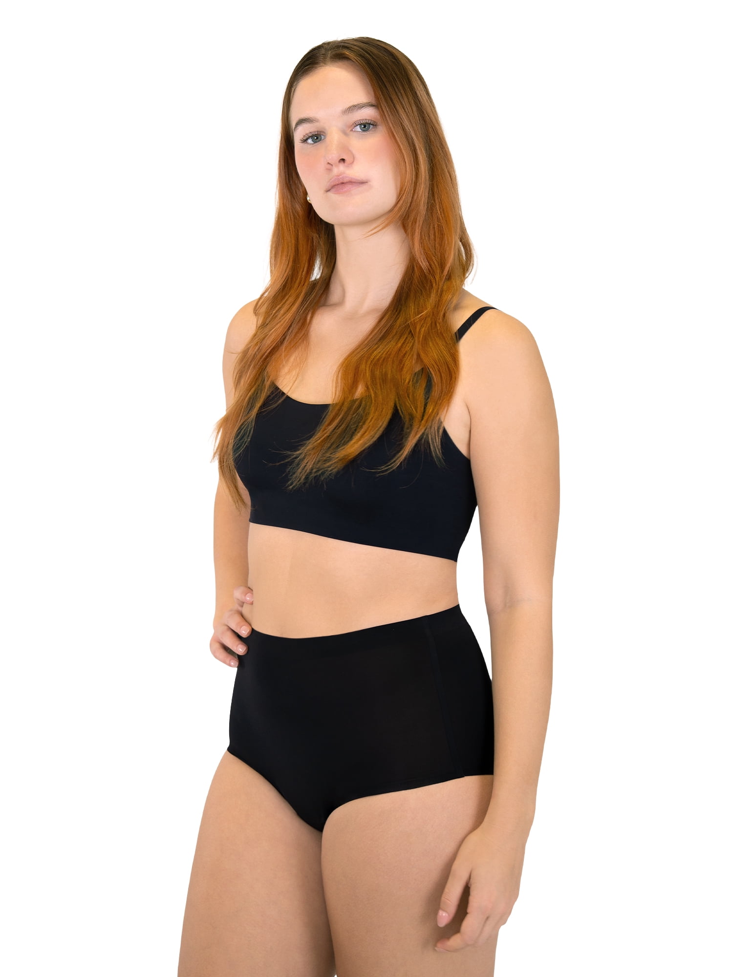 No Boundaries High-Rise Brief Super Absorbency Period Underwear, 2-Pack, Women’s Sizes XS-XXL