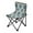 Blue Symmetrical Floral Pattern, variant on 600D Oxford Camping Chair Portable Foldable Chair Supports 220 lbs for Picnic, Fishing, Backpacking Vintage Watercolor Floral Pattern