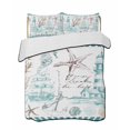 thumbnail image 2 of Turquoise Ocean Twin Size Down Alternative Comforter, Lightweight Comforter Quilt Bedding Set with Pillow Shams Coastal Nautical Lighthouse Starfish All Seasons Bed Comforter Duvet Insert 68"x86", 2 of 7