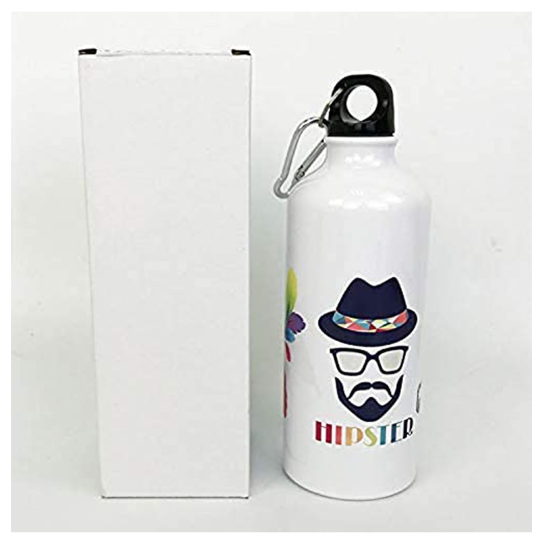 PreAsion 50pcs 750ml Water Bottle with Safe Lock Aluminium White