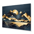 thumbnail image 2 of Designart "Minimalist Mountains Gold II" Minimalism Landscape Metal Wall Decor, 2 of 5