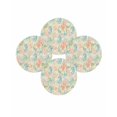 thumbnail image 7 of 15 Inch Round Placemats Set of 4, Teal Red Coastal Non Slip Heat Insulation PP Table Mats, Nautical Seahorse Beach Coral Starfish Beige Washable Place Mats for Kitchen Dining Party Table Decor, 7 of 7