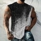 thumbnail image 4 of Hombres Moda Casual Impresión Suéter Cuello Redondo Deportes sin Mangas Tanque, 4 of 5