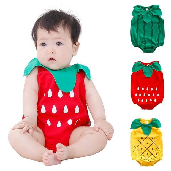 Elainilye Fashion Newborn Baby Bodysuit Boys Girls Cute Watermelon Print Casual Romper Jumpsuit Sizes Newborn-18M