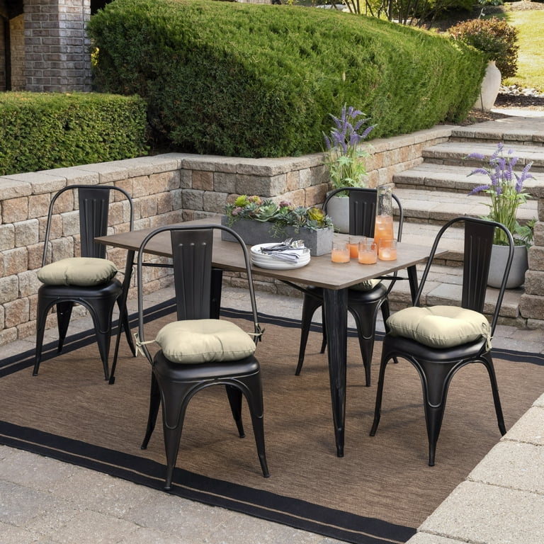 Tan outdoor top seat cushions