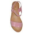 thumbnail image 2 of Soda Shoes Women Basic Gladiator Sandals Ankle Strap Open Toe BIGBOSS-S Light Pink Patent 8, 2 of 2