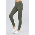 thumbnail image 3 of Saronite Basics Full Length Ponte Pants, New Olive (Women's), 3 of 4