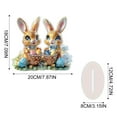 thumbnail image 2 of Easter Decoration Spring Bunny Egg Ornament 2D Acrylic Desktop Ornament 2026 Cartoon Cute Easter Eggs Rabbits Designs Decoration Accessories for Living Room Holiday Party Supplie , 7", 1Pcs, B, 2 of 3