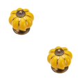 thumbnail image 2 of Pomos de puerta Eigraketly de calabaza Amarillo 2Conjunto Gabinete de zapatos Accesorios de hardware, 2 of 6
