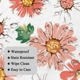 thumbnail image 4 of MIZHONA Pink White Tablecloth Rectangle,Orange Flower Table Cloth for Kitchen Dinner Decor,60"x102", 4 of 5