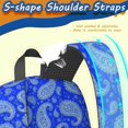 thumbnail image 5 of Paisley and Damask Blue Pattern 17" Waterproof Oxford School Backpacks for Teens, S-Shape Padded Straps, for School, Travel, Hiking, Camping, 5 of 5