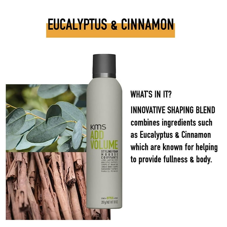 KMS Hair Mousse - Add Volume Styling Foam for Fine and Flat