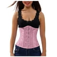 thumbnail image 2 of Elainilye Fashion Waist Cincher Shapewear Waist Trainer Underbust Corset Belt Stomach Wrap Body Shaper Workout Girdle,Pink, 2 of 7