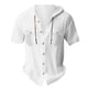 thumbnail image 1 of Playeras Elvqul para Caballero Manga Corta Blanco Casual Gym con Capucha sin Estampado, 1 of 2