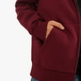 thumbnail image 3 of Adult Unisex Zip Up Hoodie, Plain Fleece Hoodie, Full-Zip Hooded Sweatshirt, Zipper Hoodie, Blank Full Zipper Hoodie Wholesale Bulk(M,Maroon), SB12858, 3 of 6