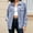 Light Blue, variant on Women's Denim Jacket Casual Long Sleeve Button Stretch Jean Jeackt Soft Washed Denim Jackets Chest Flap Pockets Side Pockets Loose Oversized Fit,Spring Fall Casual Daily Outerwear, Black L