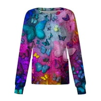 Hearthz Snap Front Women's Scrub Jacket Tops Long Sleeve Stretchy Animals Pattern Nursing Tops Working Uniforms Womens Scrub Top with Pocket