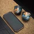 thumbnail image 7 of Vintage Tea Cup Set Ceramic Teacup With Tray Kung Fu Tea Set Couple Cup Set Hand-painted Koi Carp Kiln Transformation Tea Cup, 7 of 7