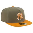thumbnail image 3 of Men's New Era Olive/Orange New York Yankees Two-Tone Color Pack A-Frame 59FIFTY Fitted Hat, 3 of 5
