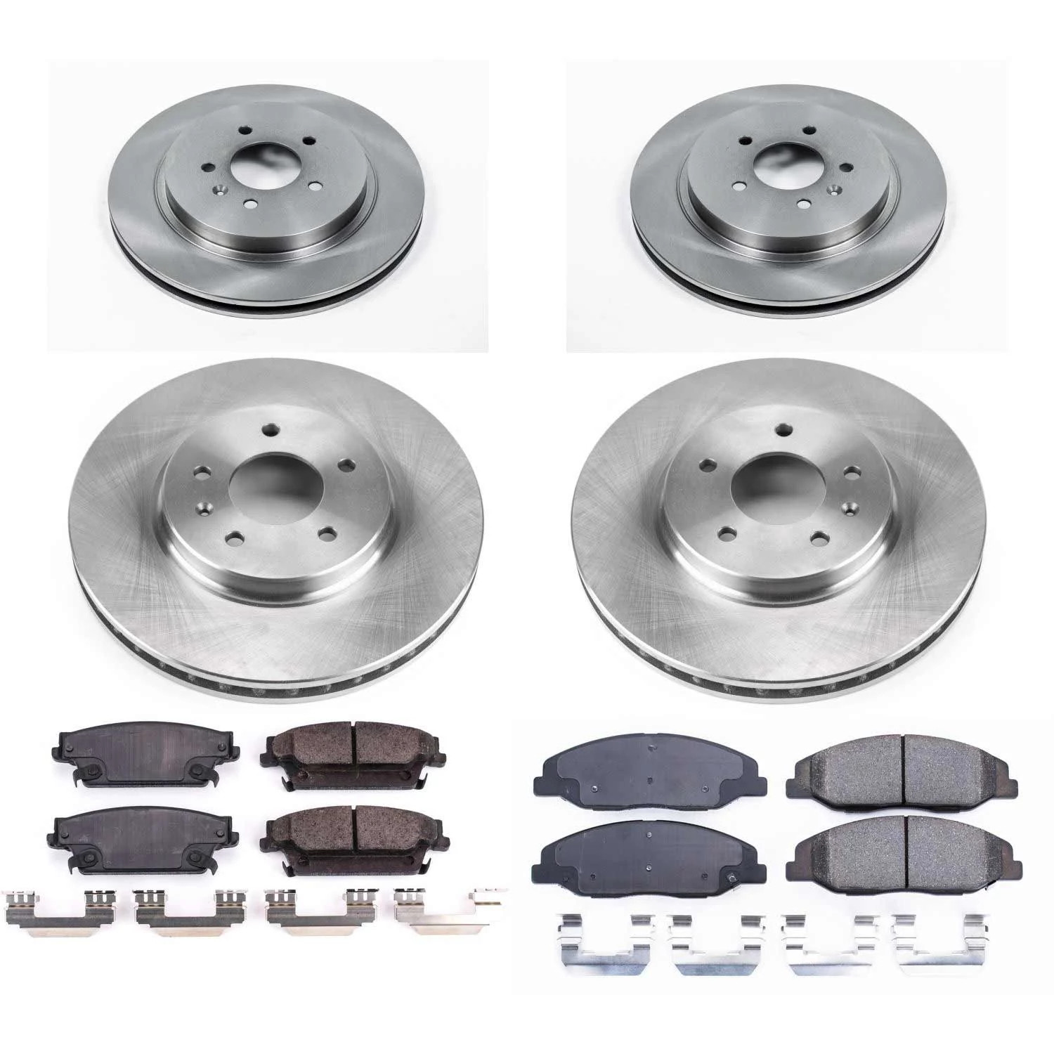 PowerStop Front and Rear Stock Replacement Brake Pad and Rotor Kit Fits: CADILLAC Select Models KOE5540
