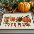 thumbnail image 3 of Tis The Season Fall Placemats Set of 4 Fall Decorations for Home Autumn Thanksgiving Placemats Farmhouse Autumn Holiday Decor for Home Party Kitchen Dining Table 12x18 inches, 3 of 6
