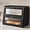 Black, variant on Double Layer Large Bamboo Bread Box for Kitchen Counter, Wooden Large Capacity Bread Storage Bin with Window Bread Holder (Brown)