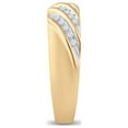 thumbnail image 3 of FB Jewels 14kt Two-tone Gold His Hers Round Diamond Cluster Matching Wedding Set 1 Cttw Size 5, 3 of 3