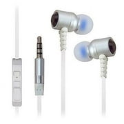 Super High Clarity 3.5mm Stereo Earbuds/ Headphone for BlackBerry Aurora,Q10, Z10, DTEK50, Priv, Leap, Classic, Z30 (Aristo), 9720, Q5 (White) - w/ Mic & Volume Control + Carry Bag