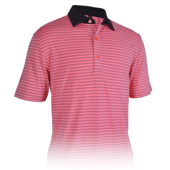 Monterey Club Men's Advantage Stripe Jersey Golf Polo Shirt #3616