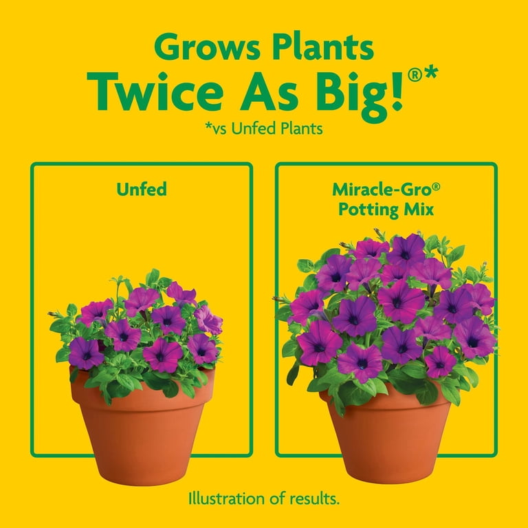 Miracle-Gro Potting Mix, For Indoor or Outdoor Potted Plants, Flowers,  Shrubs, 50 qt. - Walmart.com