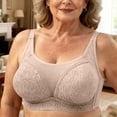 thumbnail image 2 of Aezemi Women Plus Size Wireless Bra, Breathable Full Coverage Push up Support T-Shirt Brassiere, No Underwire Adjustable Straps Bralette for Older Women 42, 2 of 9