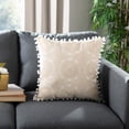 thumbnail image 4 of SAFAVIEH Valencia Geometric Pillow, 20" x 20", Taupe/Beige, 4 of 5