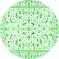thumbnail image 1 of Ahgly Company Indoor Round Persian Emerald Green Traditional Area Rugs, 5' Round, 1 of 4