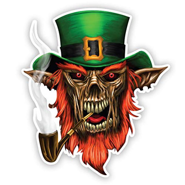 Leprechaun Demon - 8" Vinyl Sticker - for Car Laptop I-Pad - Waterproof Decal