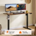 thumbnail image 5 of S-HOME 24x48 Inches Electric Adjustable Height Desk Dark Walnut Frame and Mahogany Top Ideal Sit Stand Home Office Solution, 5 of 13