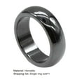 thumbnail image 6 of Fashion Simple 6mm Width Flat Hematite Magnetic Finger Ring Unisex Ring for Dating, 6 of 7