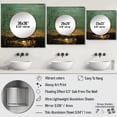 thumbnail image 4 of Designart "Radiant Hours Amidst Ancient Gardens" Modern Geometric Square Mirror For Wall Decor - Large Gold Square Mirror Printed Wall Decor - Modern Square Living Room Mirror, 4 of 5