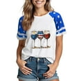 thumbnail image 2 of Jamicy T Shirts for Women Gift for Mother American Flag Shirt Women 4th Of July Shirts Graphic Patriotic Tshirt Casual Pullover Printed Short Sleeved Round Neck, 2 of 4