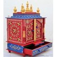thumbnail image 4 of Wooden Temple For Home / Pooja Mandir With Doors for Home/ Prayer Room/ Pooja Ghar Handmade Wall Mount Hindu Temple, Shrine, Alter, 4 of 4