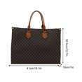 thumbnail image 2 of HUISZJ Retro Shoulder Bag, Large PU Leather Capacity Coffee Handbag, Vintage Shoulder Bag for Travel Commute Work (B), 2 of 7