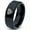 Black Bevel Polish Tungsten, variant on Tungsten Puzzle Heart Band Ring 8mm Men Women Comfort Fit Black Dome Polished