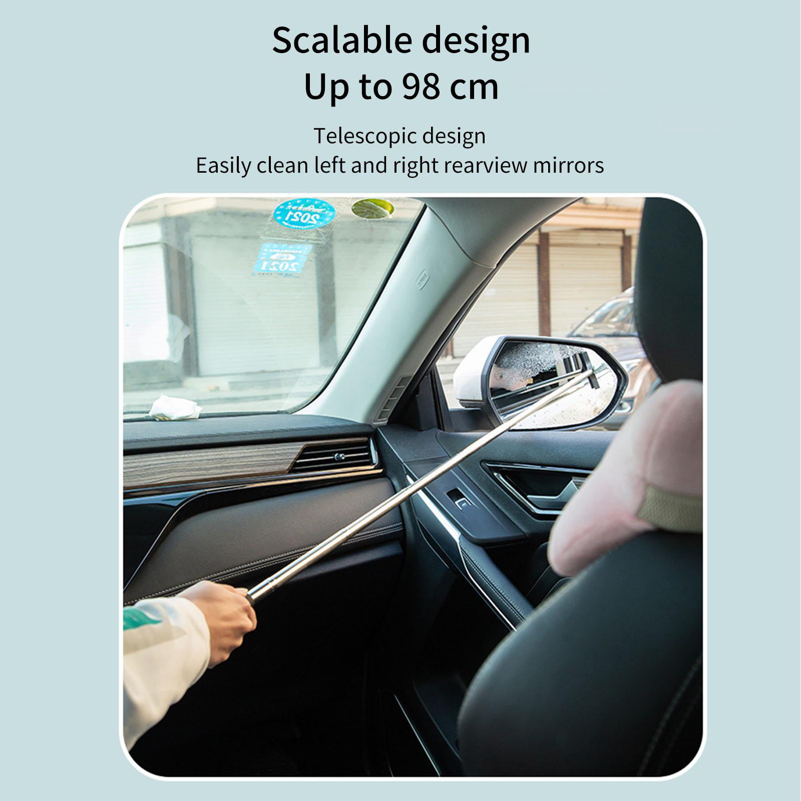 Balais d'essuie-glace, rétroviseur de voiture essuie-glace rétractable  Portable Auto Mirror Mist Remover Rainy Cleaning Tool