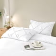 thumbnail image 6 of Pintuck Pillow Cases King Size Set Of 2  White Shams Decorative Pillowcases With Envelope Closure Pinch Pleated Microfiber Wrinkle And Stain Resistant, 6 of 7