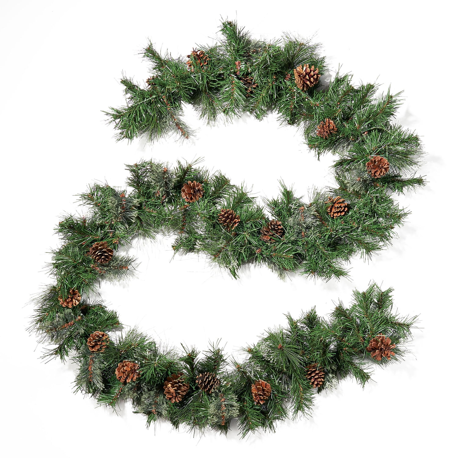 Kepooman 9' X 10" Christmas Cashmere and Snow Bristle Garland with Lights, Artificial Christmas Garlands Wreath Garland with 20 Pine Cones for Stairs Fireplaces Xmas (With LED Light), 160 Tips, Green Kepooman 9' X 10" Christmas Cashmere and Snow Bristle Garland with Lights, Artificial Christmas Garlands Wreath Garland with 20 Pine Cones for Stairs Fireplaces Xmas (With LED Light), 160 Tips, Green