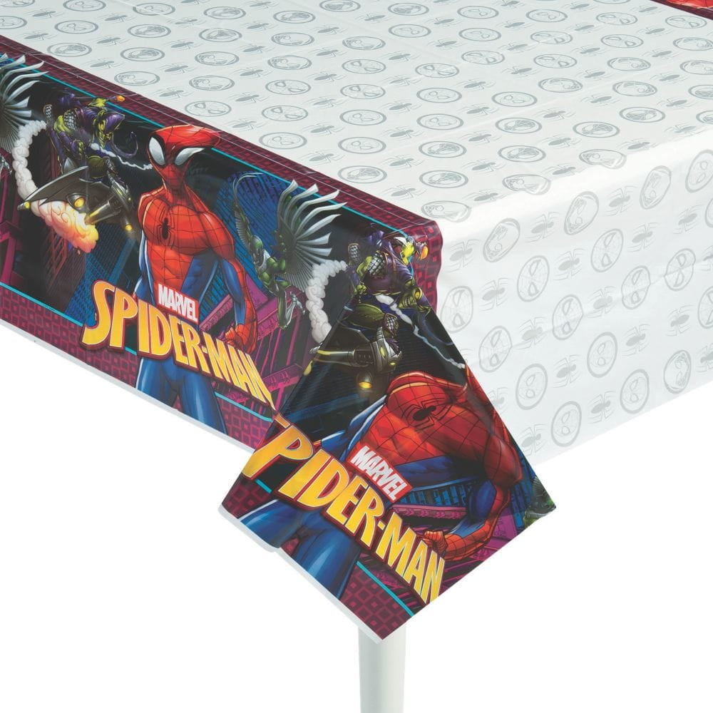 Spider Man Kids Table Cover Cloth Tableware Party Supplies plastic 108CM X180CM